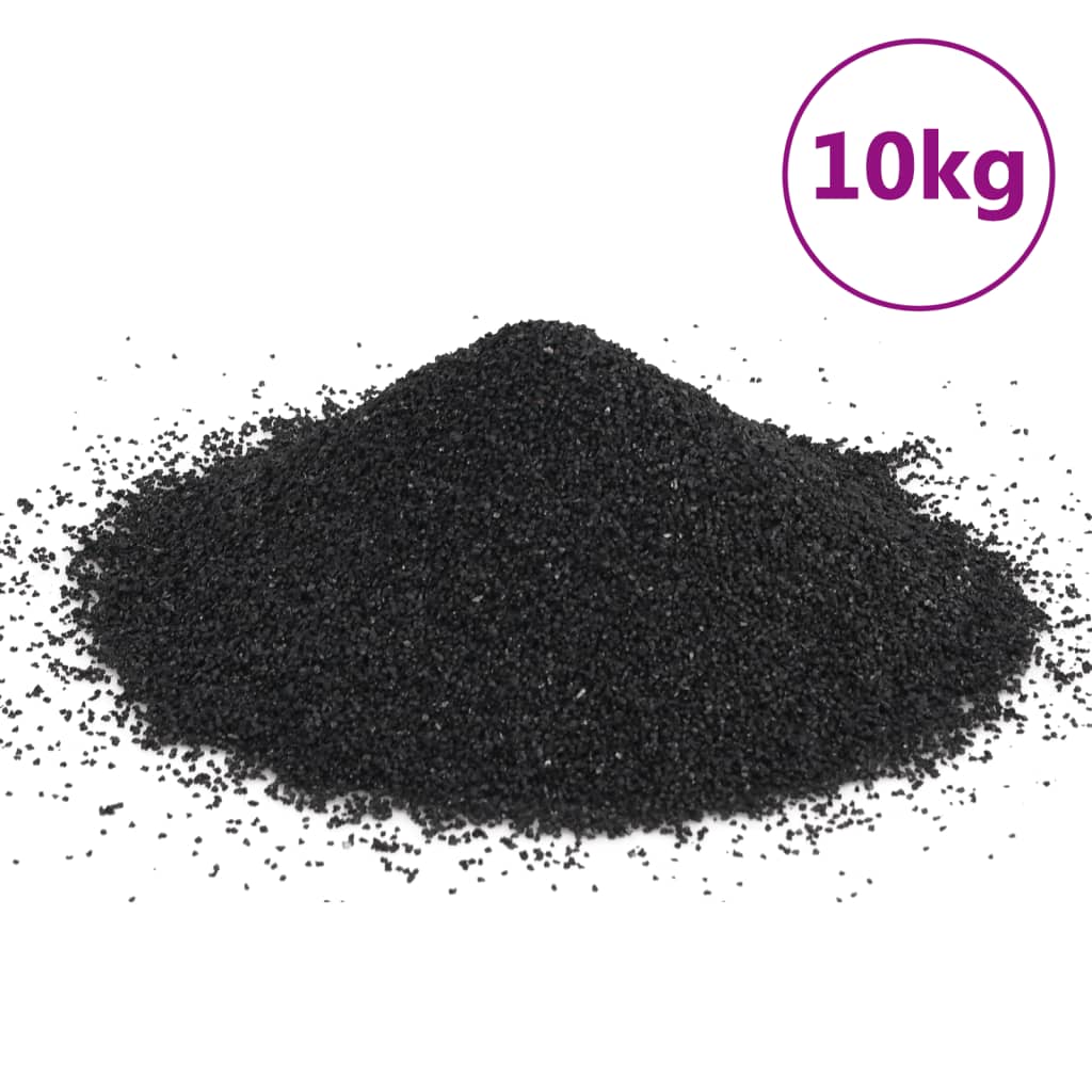 vidaXL Areia para aquário 10 kg 0,2-2 mm preto