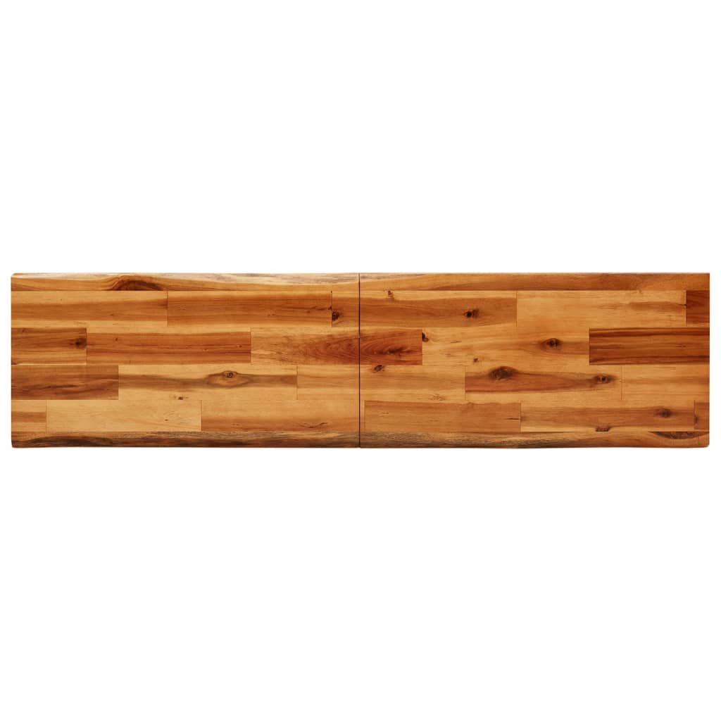 vidaXL Banco com bordas vivas 140 cm madeira de acácia maciça