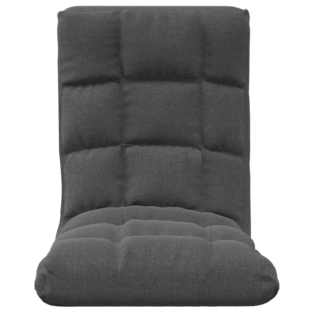 vidaXL Colchão/cadeira de piso dobrável tecido cinzento-escuro