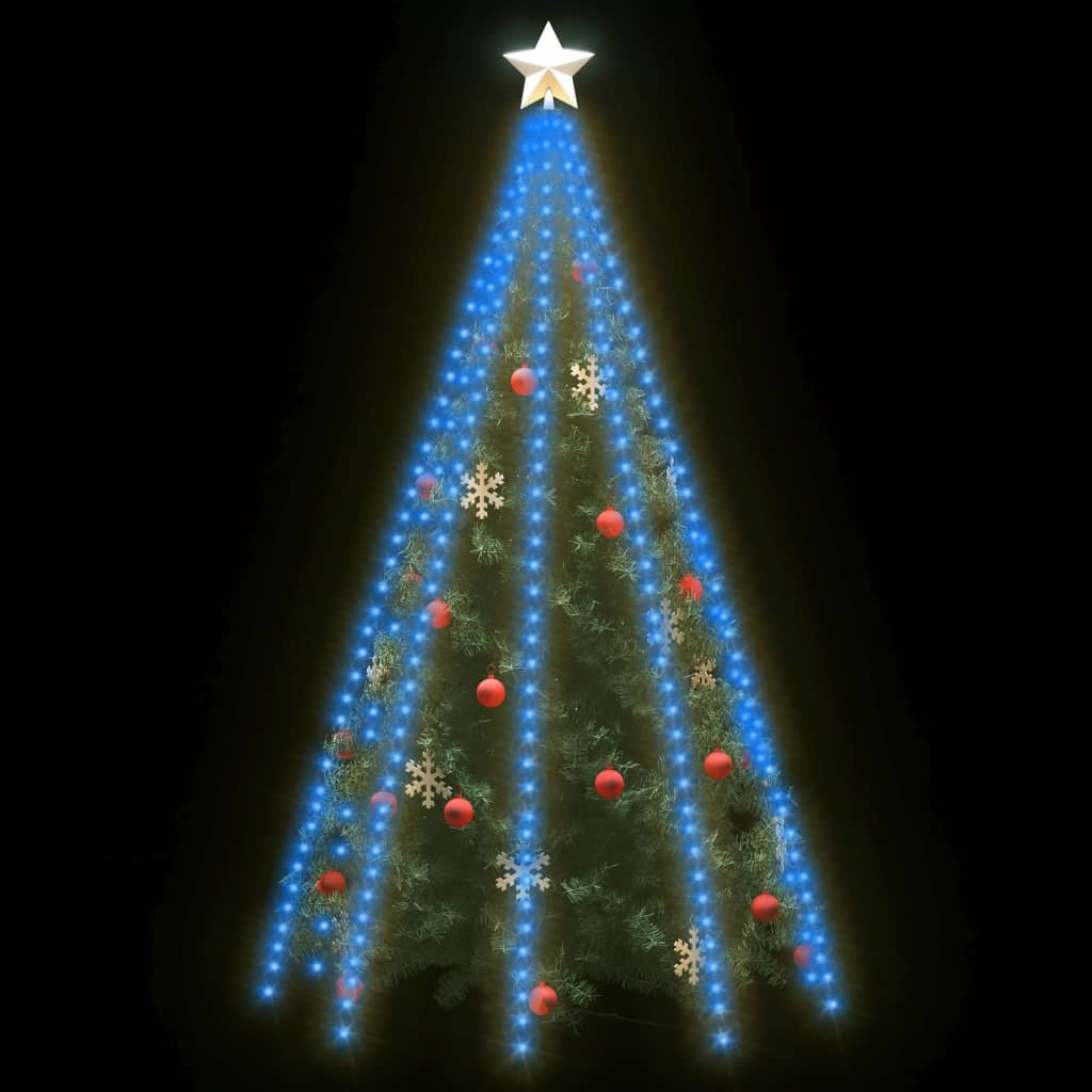 vidaXL Cordão de luzes árvore de Natal 400 luzes LED 400 cm azul