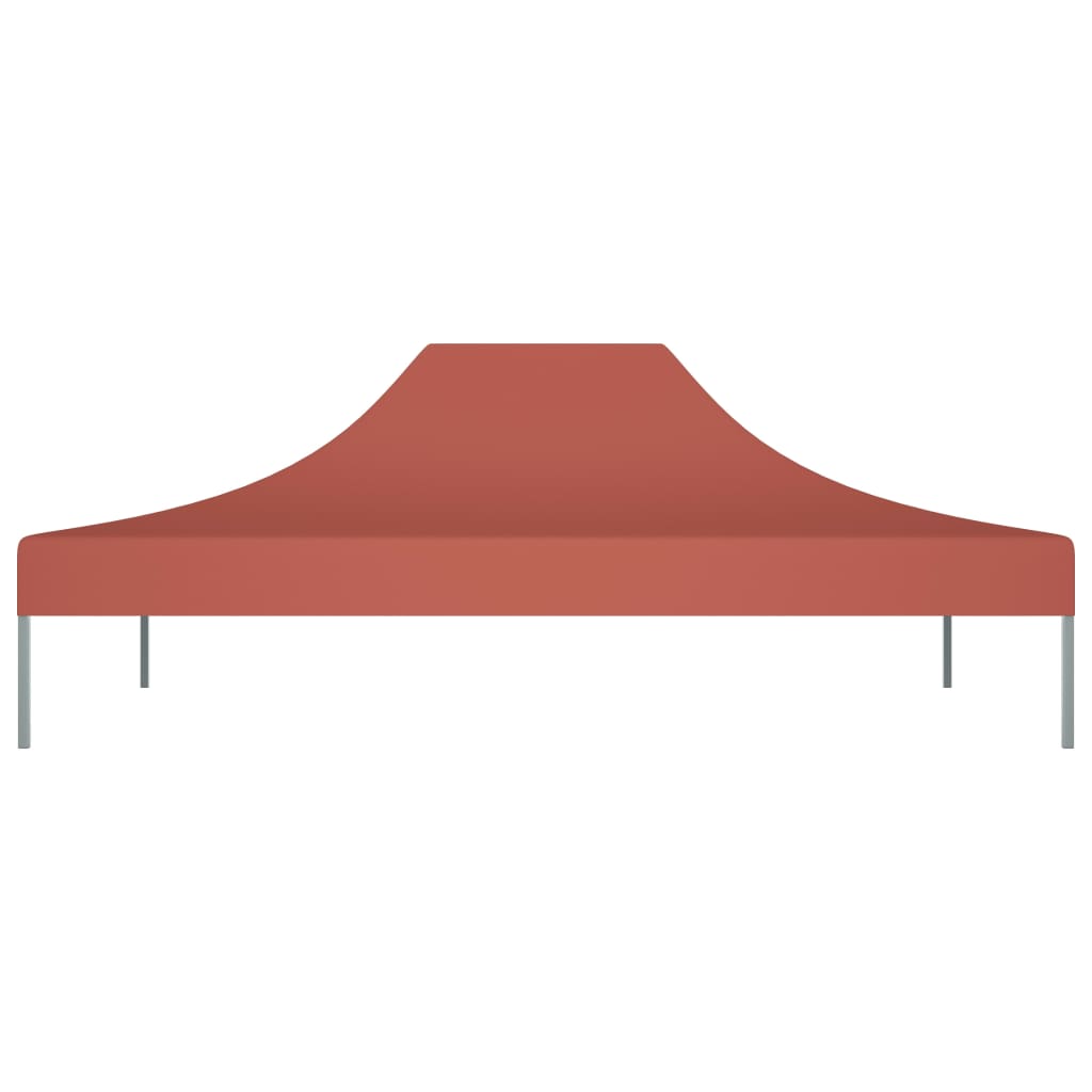 vidaXL Teto para tenda de festas 4x3 m 270 g/m² terracota