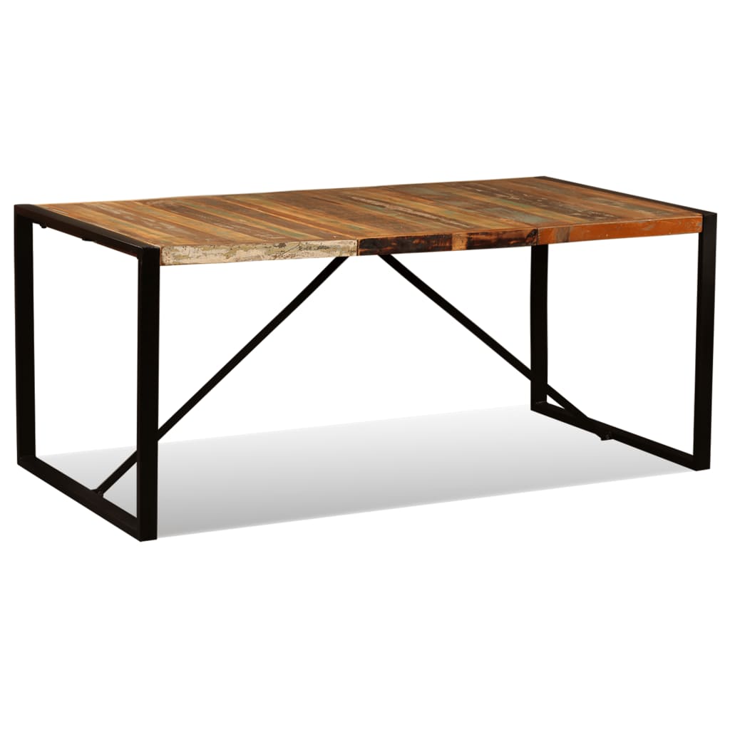 vidaXL Mesa de jantar madeira reciclada maciça 180 cm