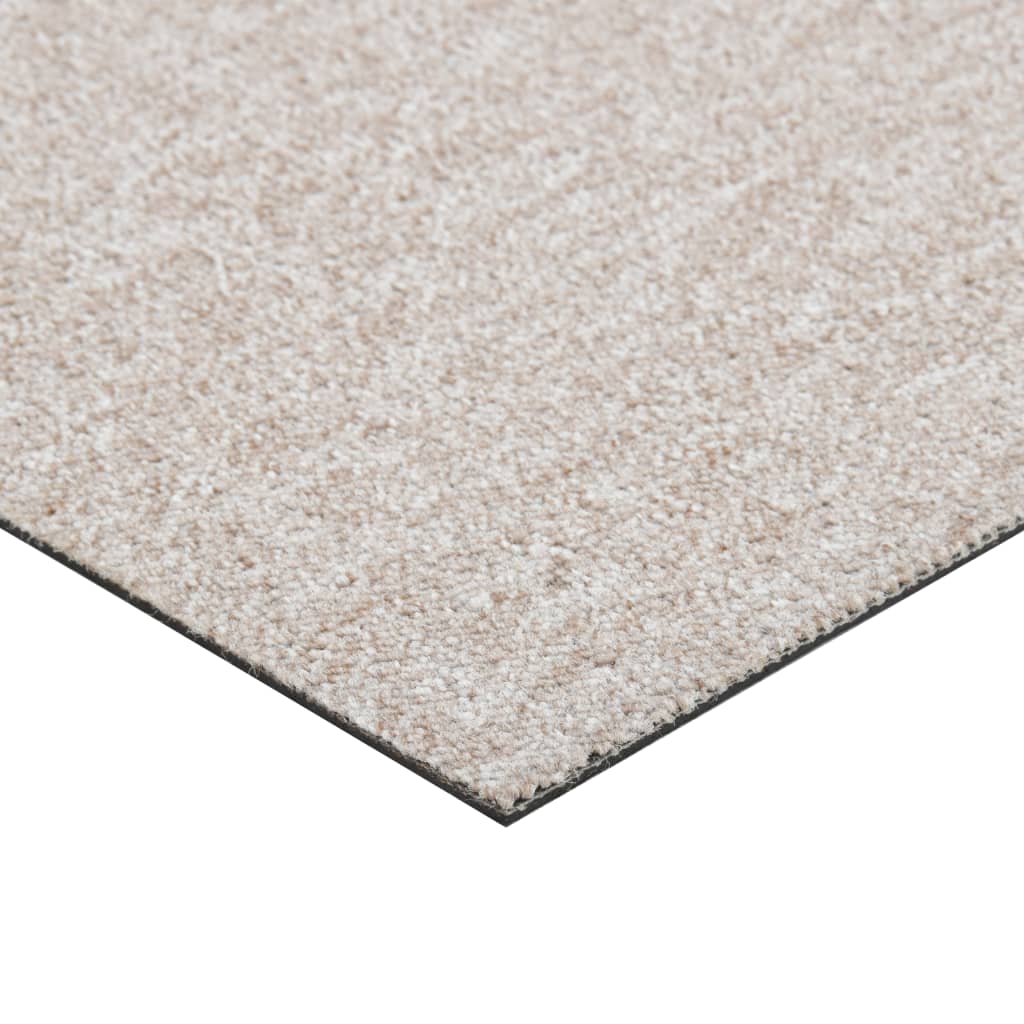 vidaXL Ladrilhos carpete para pisos 20 pcs 5 m² 50x50 cm bege-claro