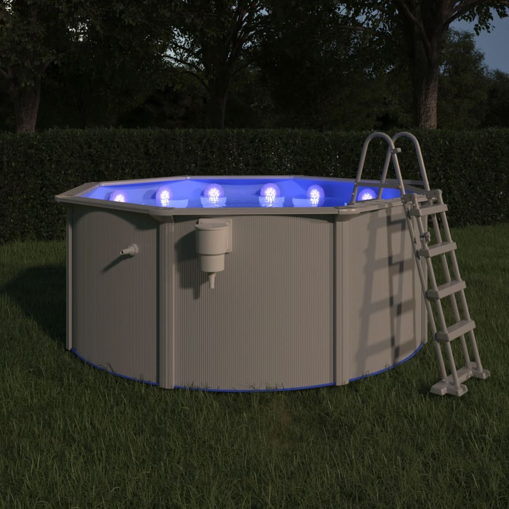 vidaXL Luz LED piscina submersíve/flutuante c/ controlo remoto branco