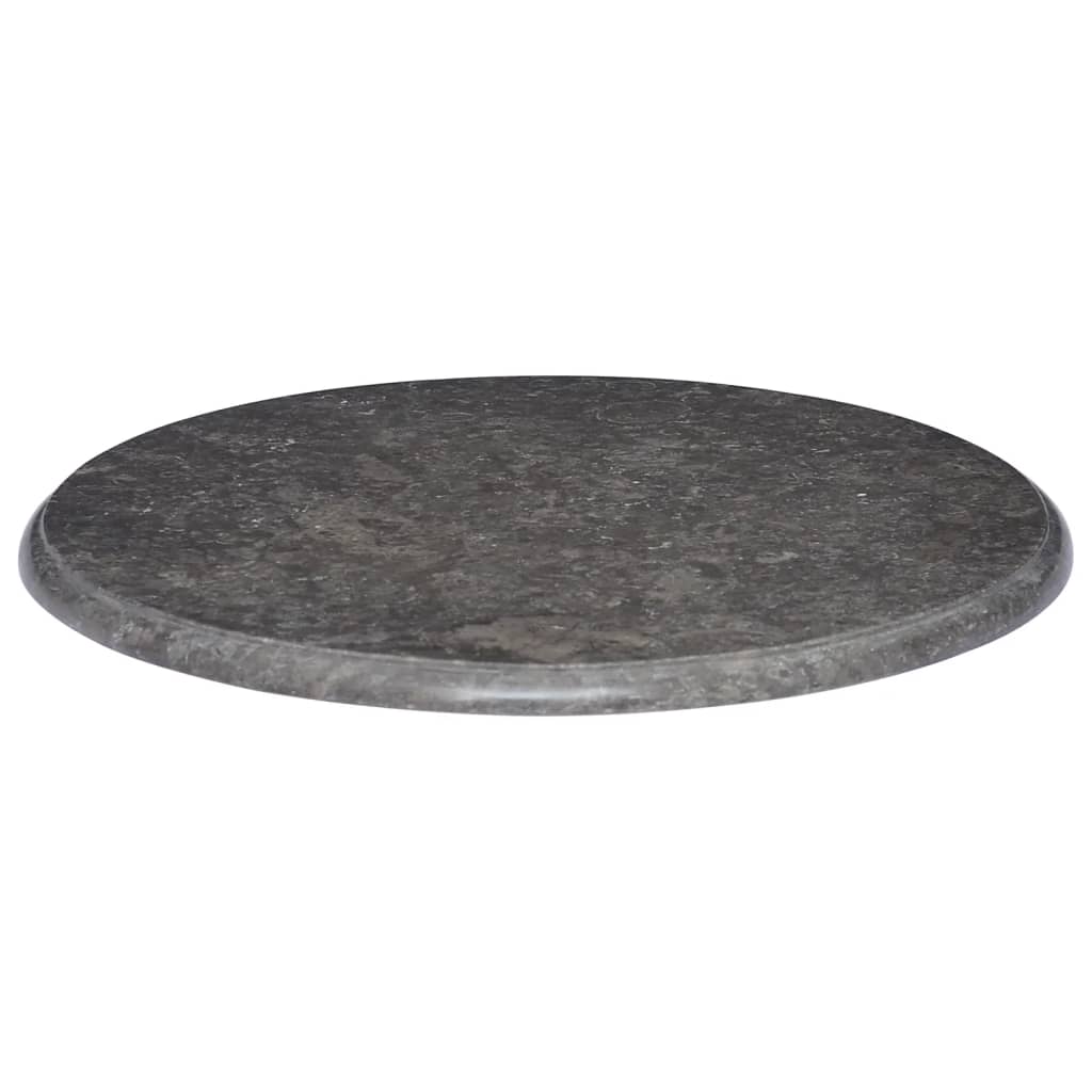 vidaXL Tampo de mesa Ø60x2,5 cm mármore preto