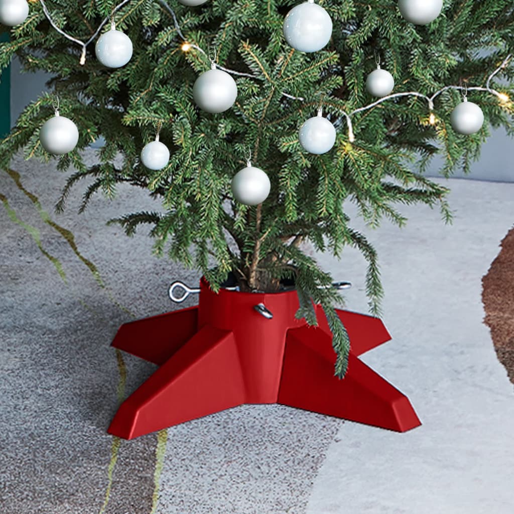 vidaXL Suporte para árvore de Natal 55,5x55,5x15 cm vermelho