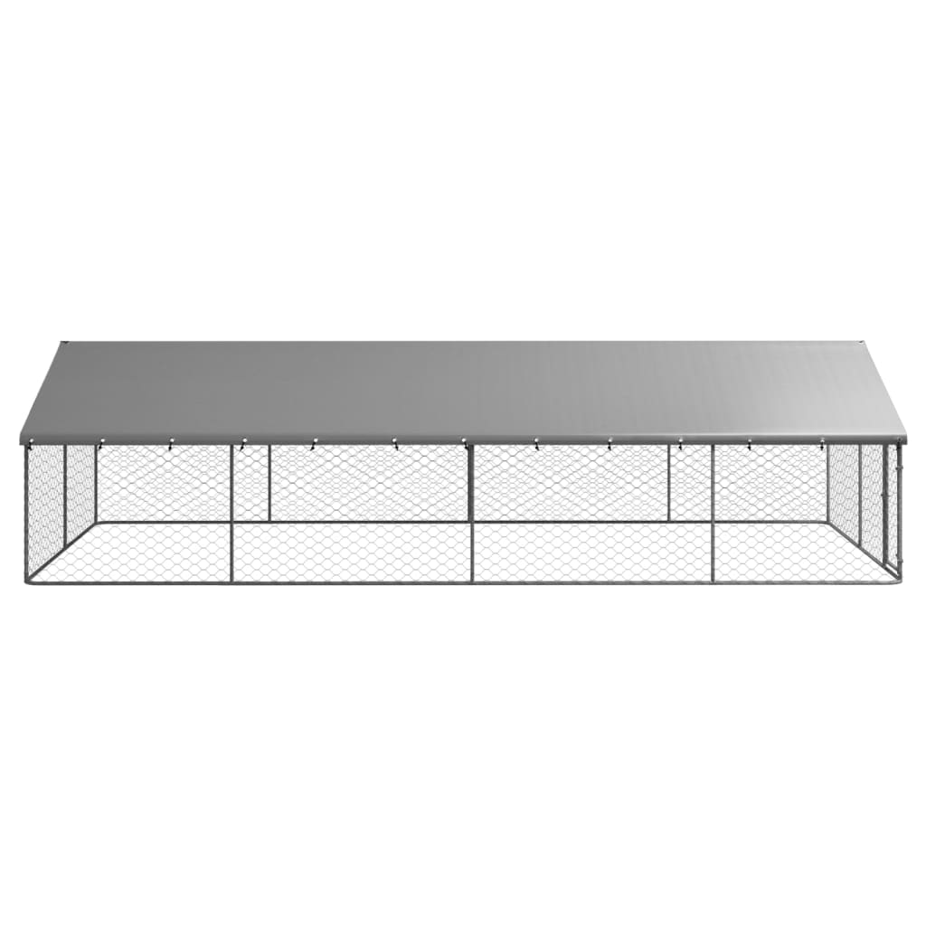 vidaXL Canil de exterior com telhado 600x300x150 cm