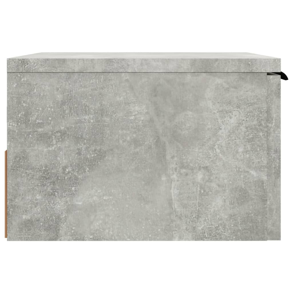 vidaXL Mesa cabeceira montagem na parede 34x30x20 cm cinzento cimento