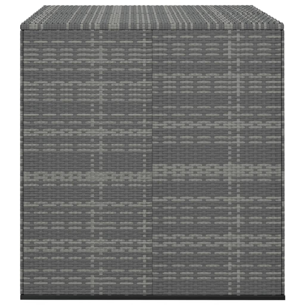vidaXL Caixa para almofadões de jardim 100x97,5x104cm vime PE cinzento