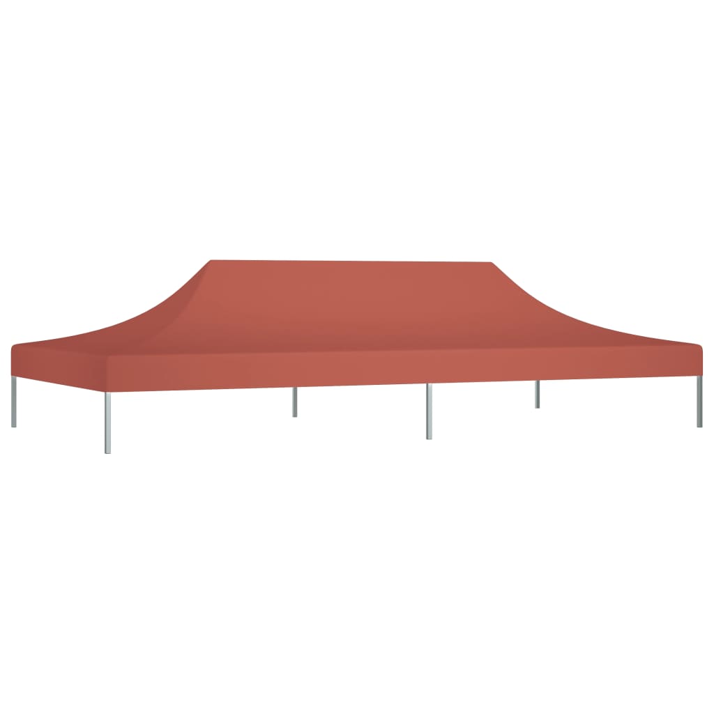 vidaXL Teto para tenda de festas 6x3 m 270 g/m² terracota