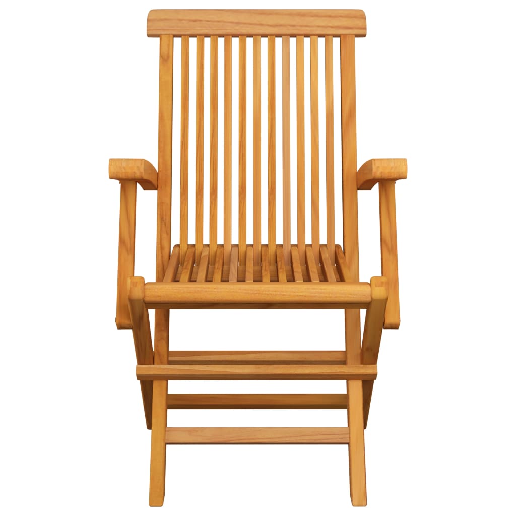 vidaXL Cadeiras de jardim dobráveis 4 pcs madeira de teca maciça