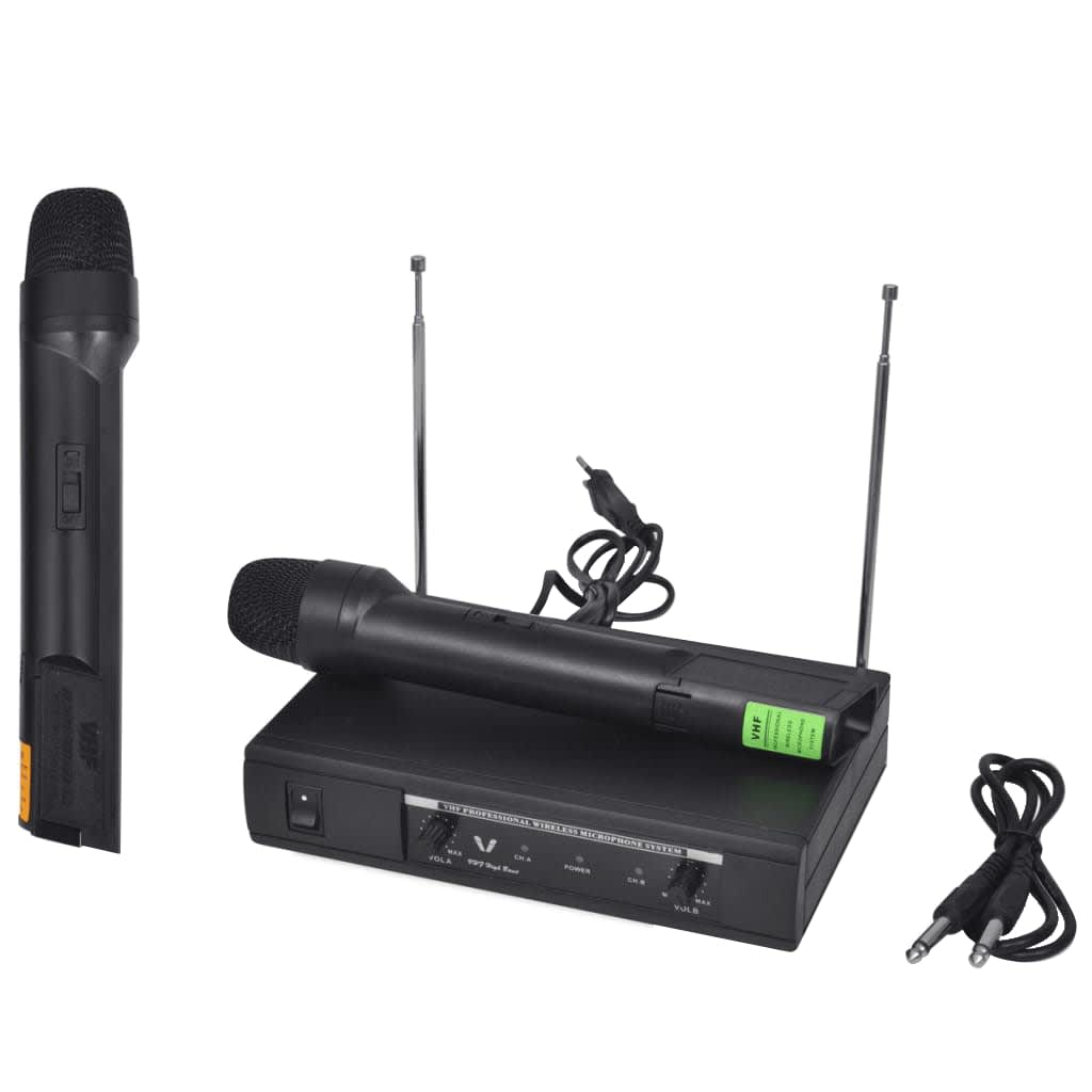 Microfones e sistema sem corda do transmissor VHF
