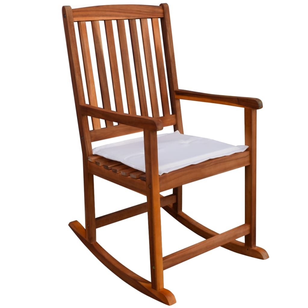 vidaXL Cadeira de baloiço para jardim madeira de acácia