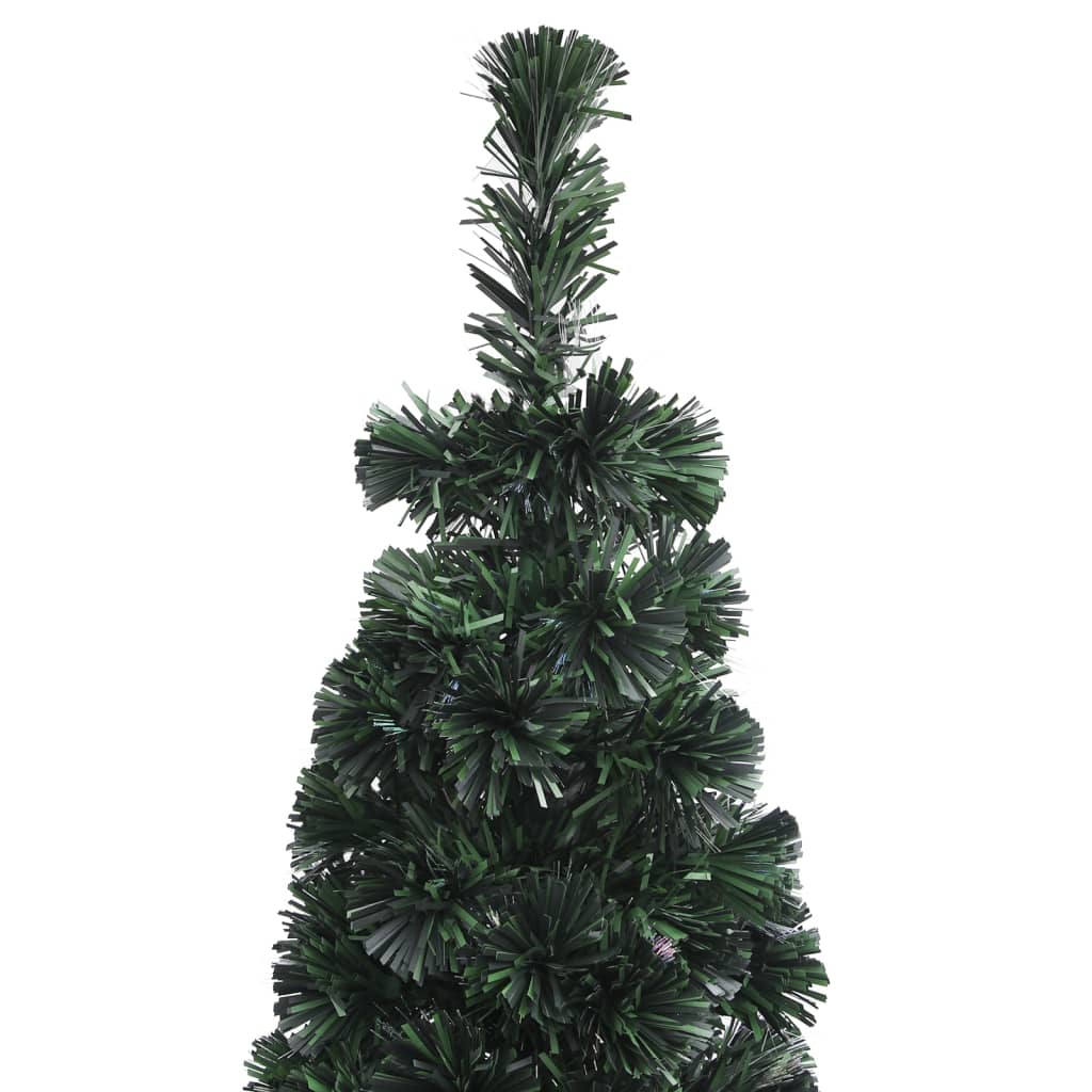 vidaXL Árvore de Natal artificial fina c/ suporte 150 cm fibra ótica