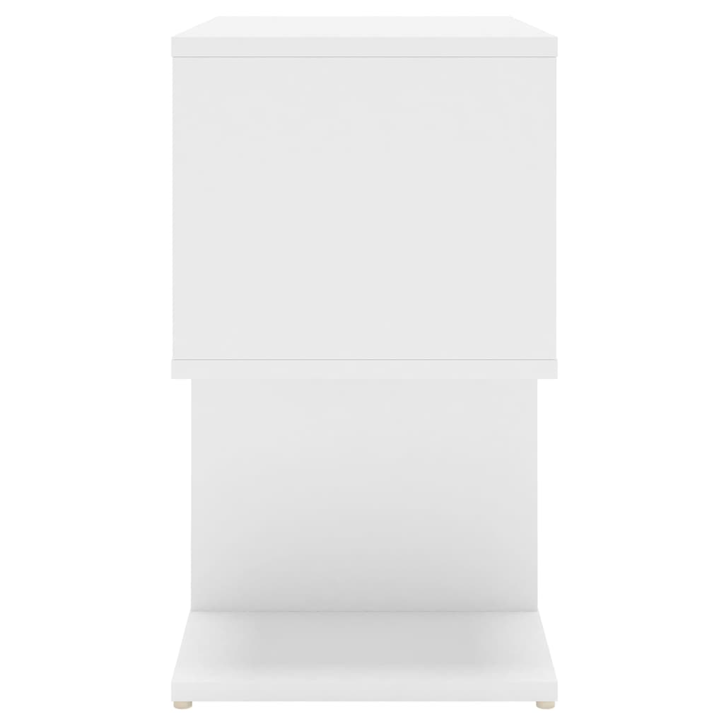 vidaXL Mesas de cabeceira 2 pcs 50x30x51,5 cm contraplacado branco