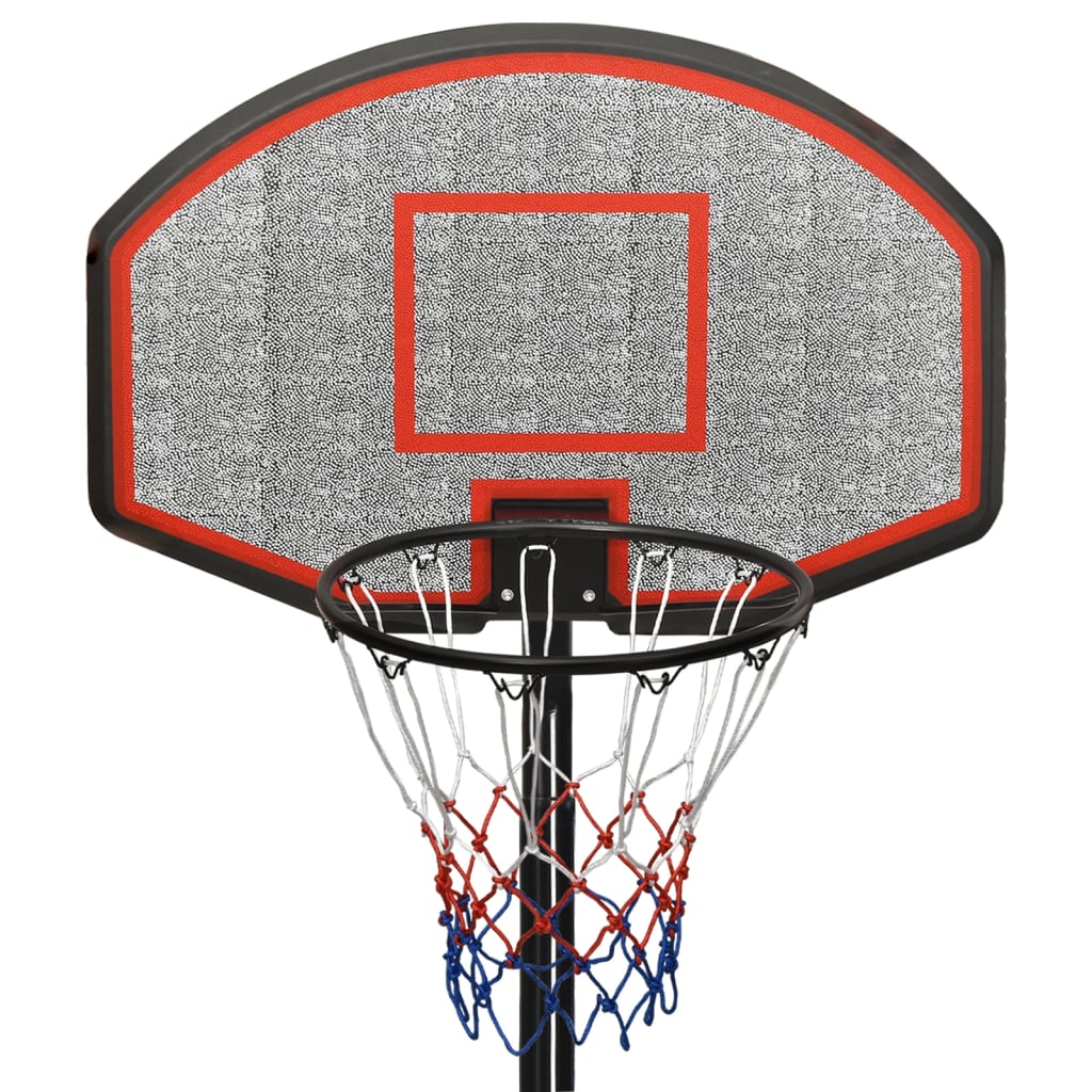 vidaXL Tabela de basquetebol 282-352 cm polietileno preto