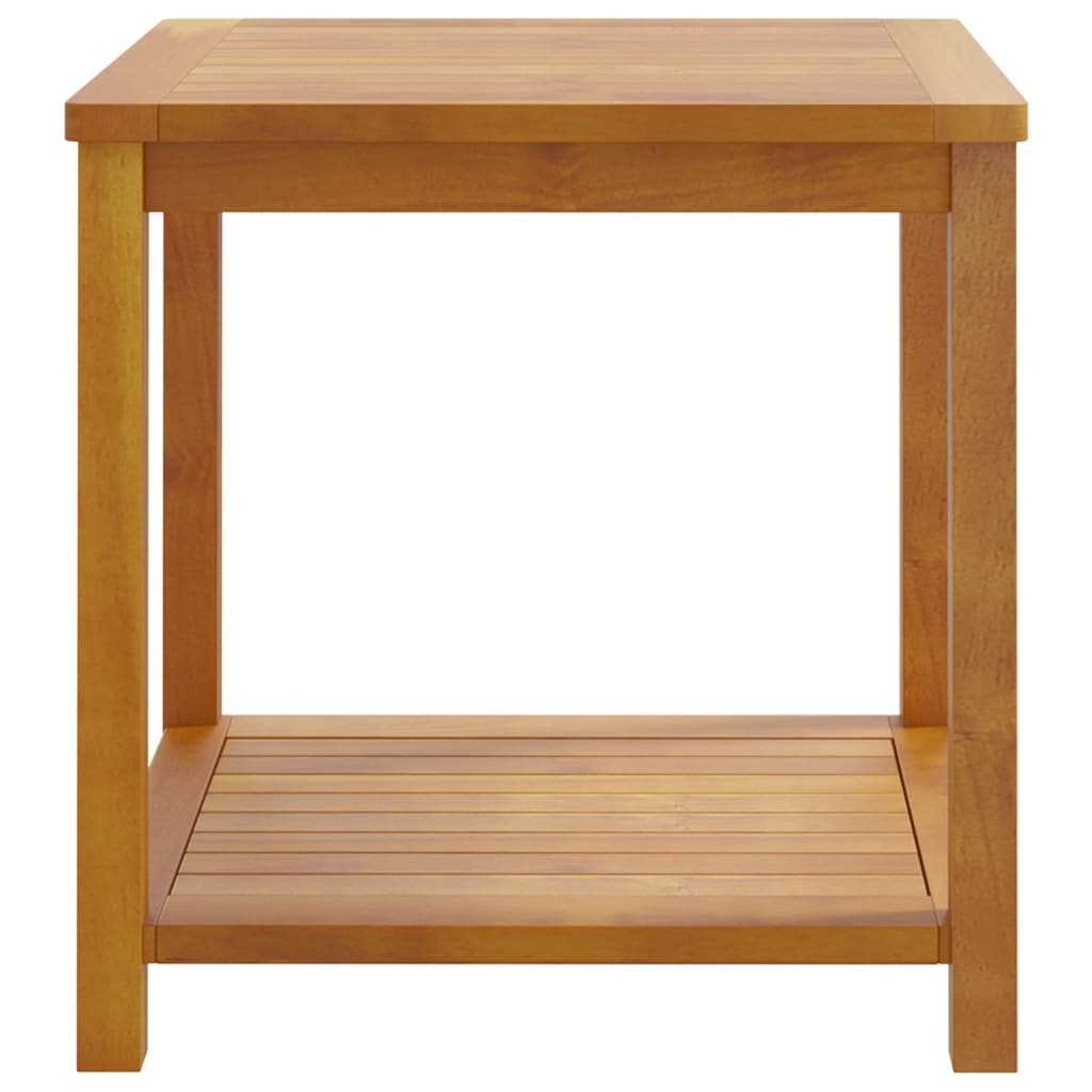 vidaXL Mesa lateral em madeira de acácia maciça 45x45x45 cm