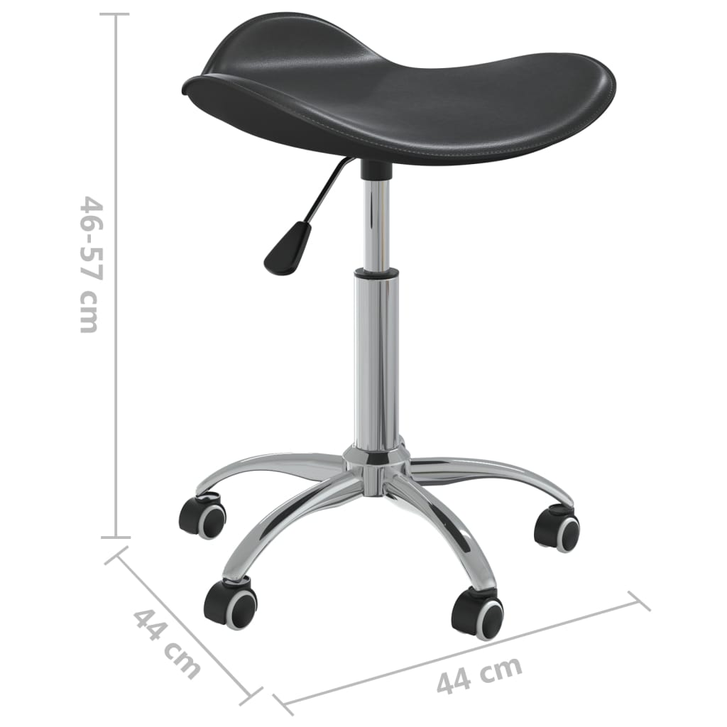 vidaXL Cadeira de jantar giratória couro artificial preto