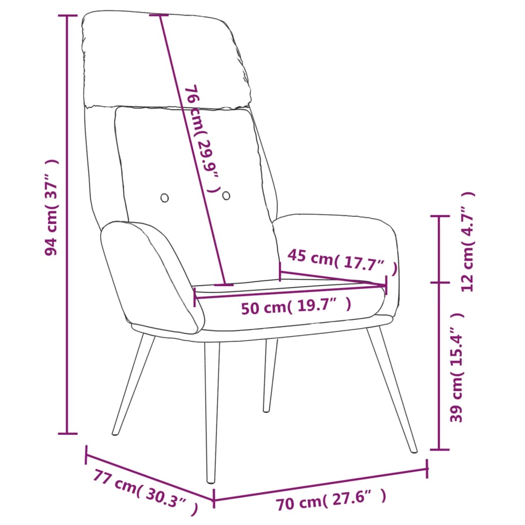vidaXL Cadeira de descanso camurça artificial castanho