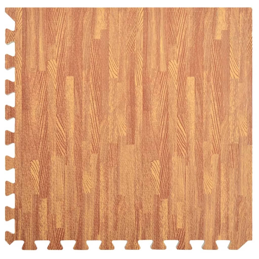 vidaXL Tapetes de chão 12 pcs 4,32 ㎡ espuma de EVA grãos madeira