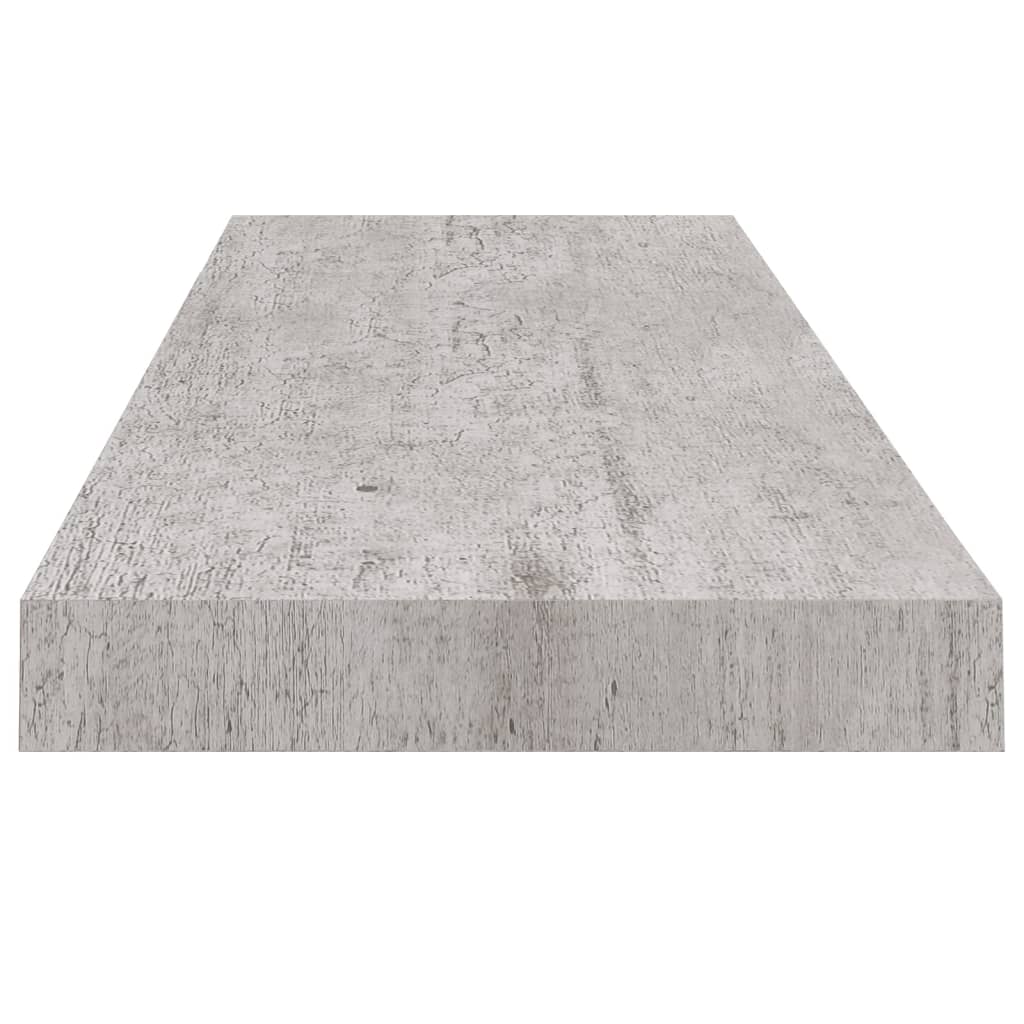 vidaXL Prateleiras de parede 2 pcs 80x23,5x3,8cm MDF cinzento-cimento