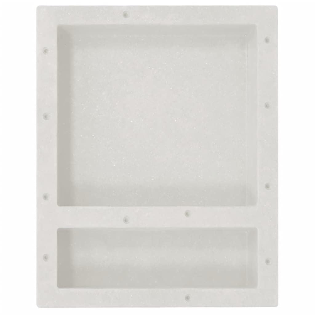vidaXL Habitáculo chuveiro c/ 2 compartimentos 41x51x10 cm branco mate