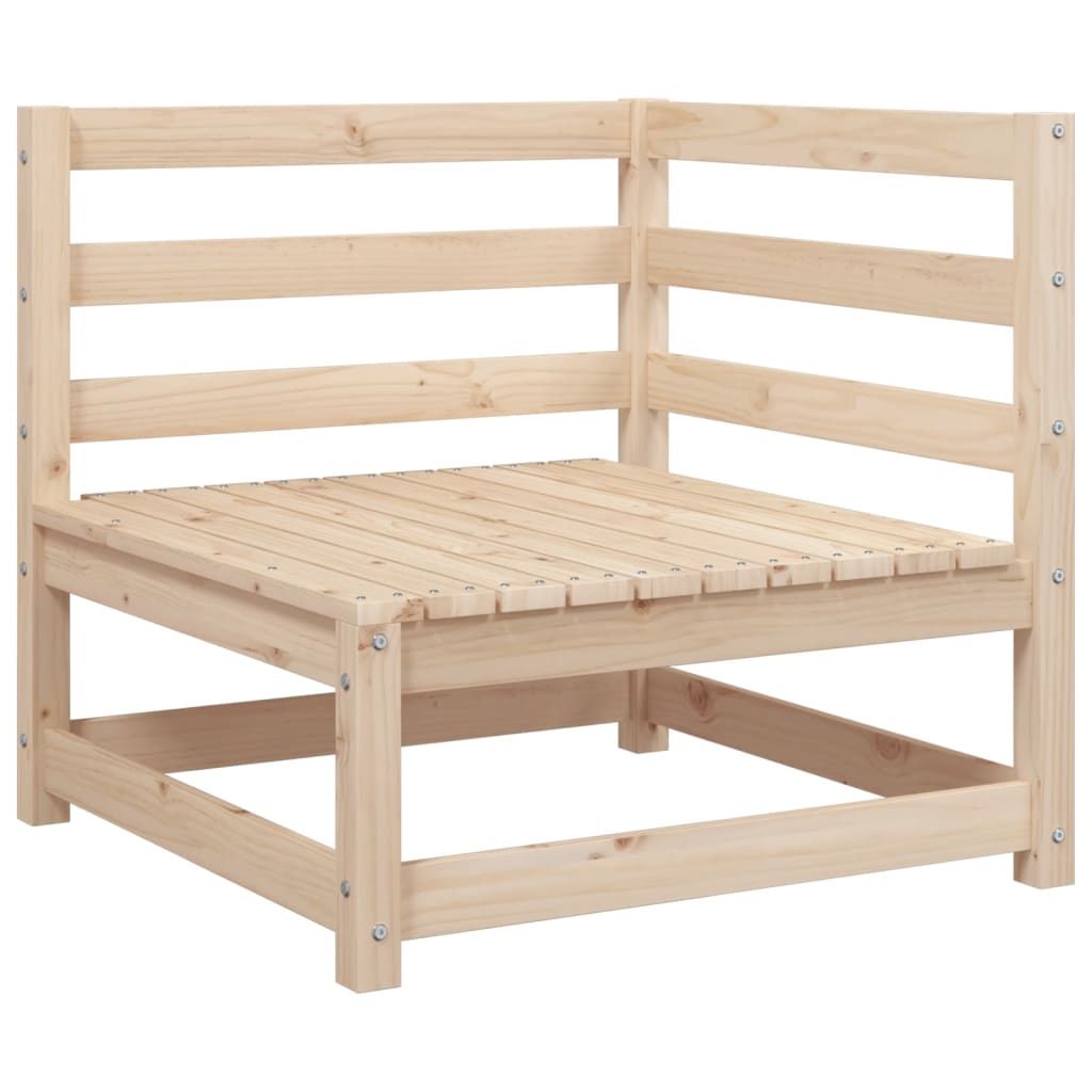 vidaXL 9 pcs conjunto sofás de jardim madeira de pinho maciço