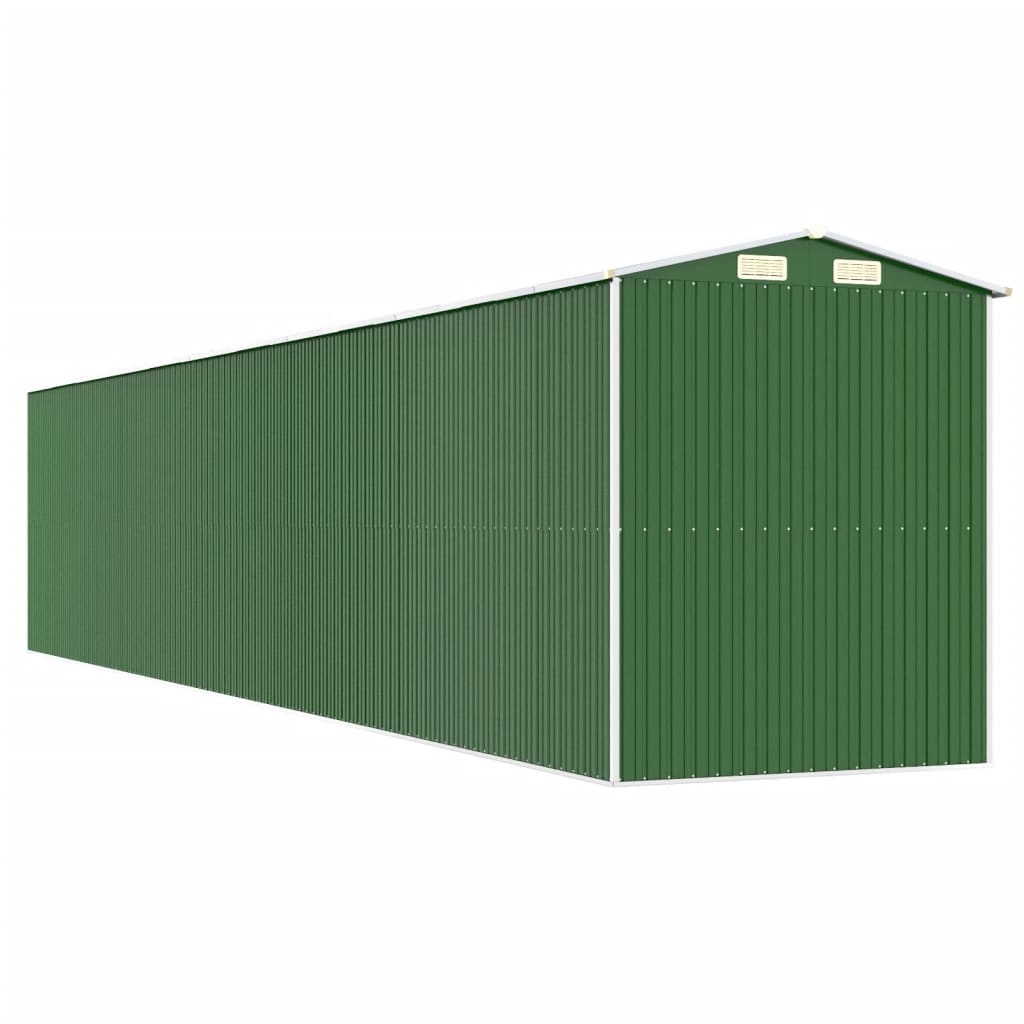 vidaXL Abrigo de jardim 192x1021x223 cm aço galvanizado verde