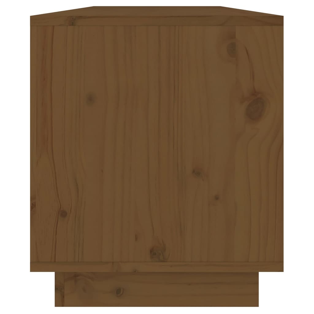vidaXL Móvel de TV 110,5x34x40 cm madeira de pinho maciça castanho mel