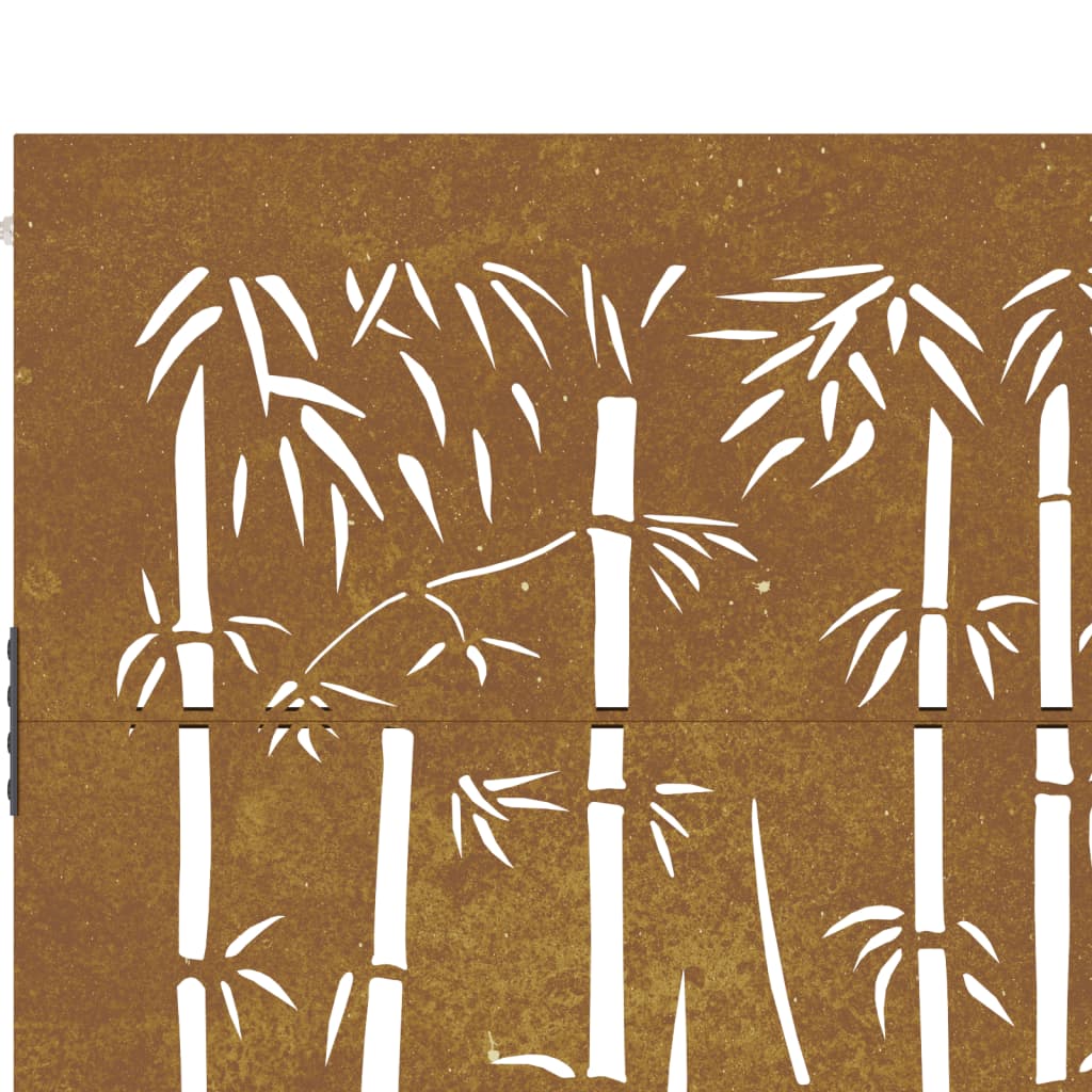 vidaXL Portão de jardim 85x150 cm aço corten design bambu