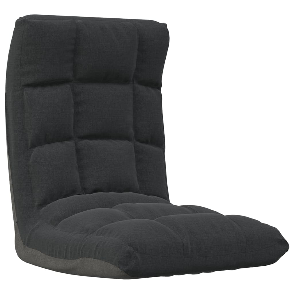vidaXL Colchão/cadeira de piso dobrável tecido preto