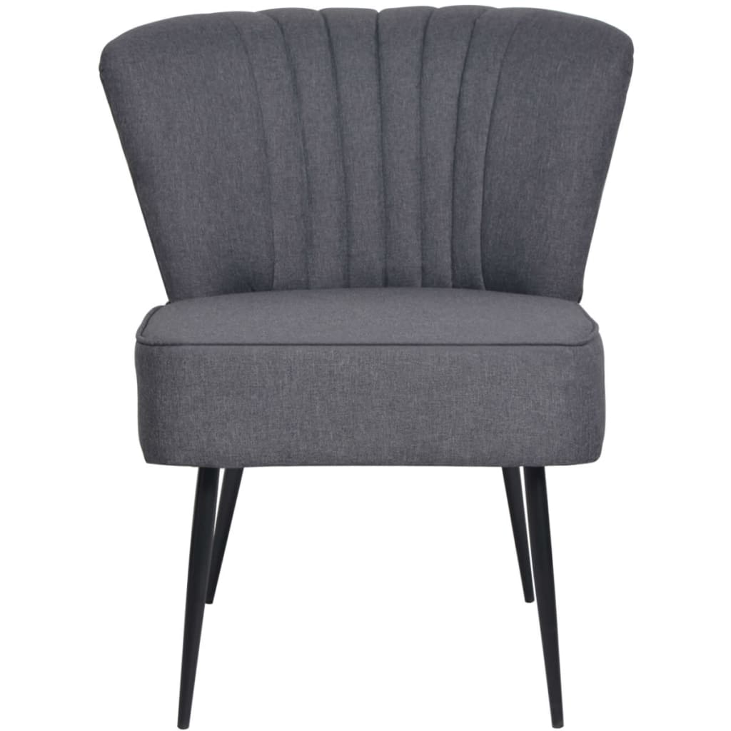 vidaXL Cadeira de cocktail tecido cinzento-escuro