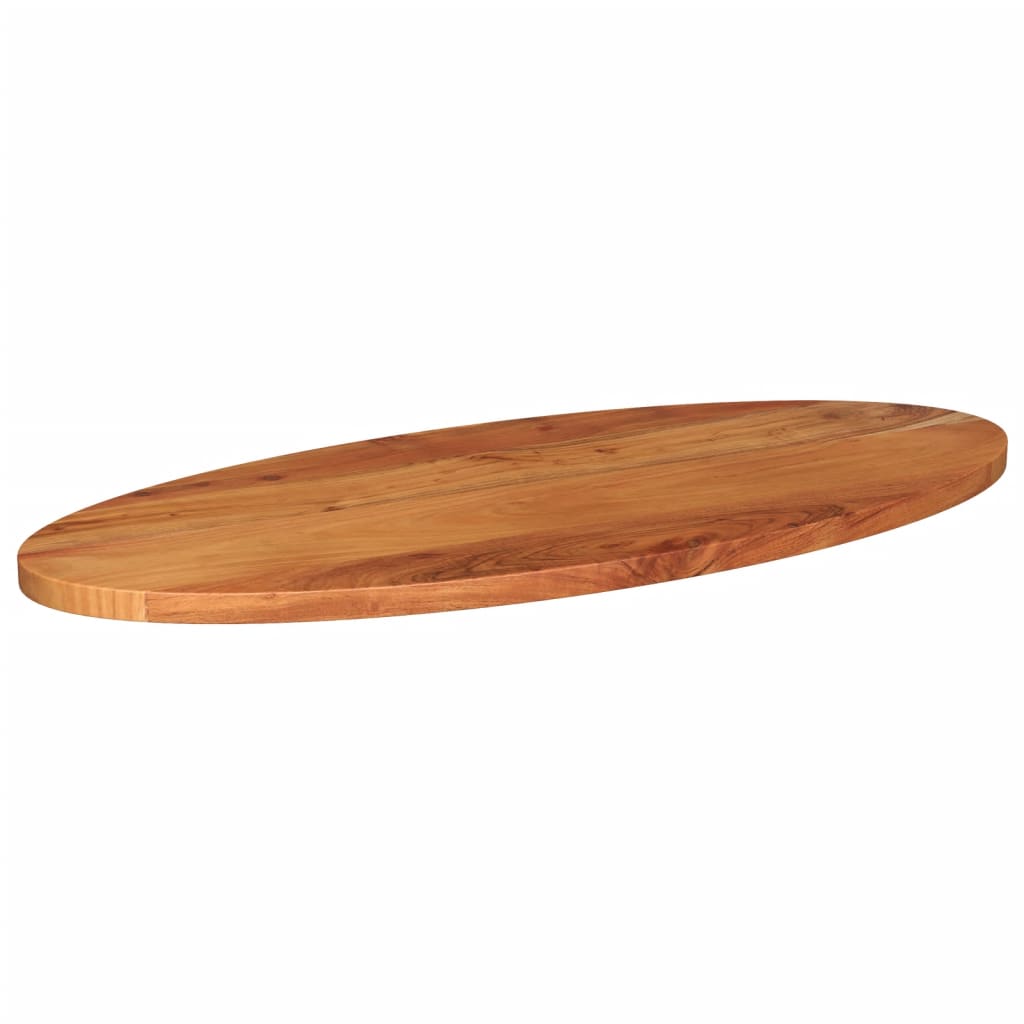 vidaXL Tampo de mesa oval 140x60x2,5 cm madeira de acácia maciça