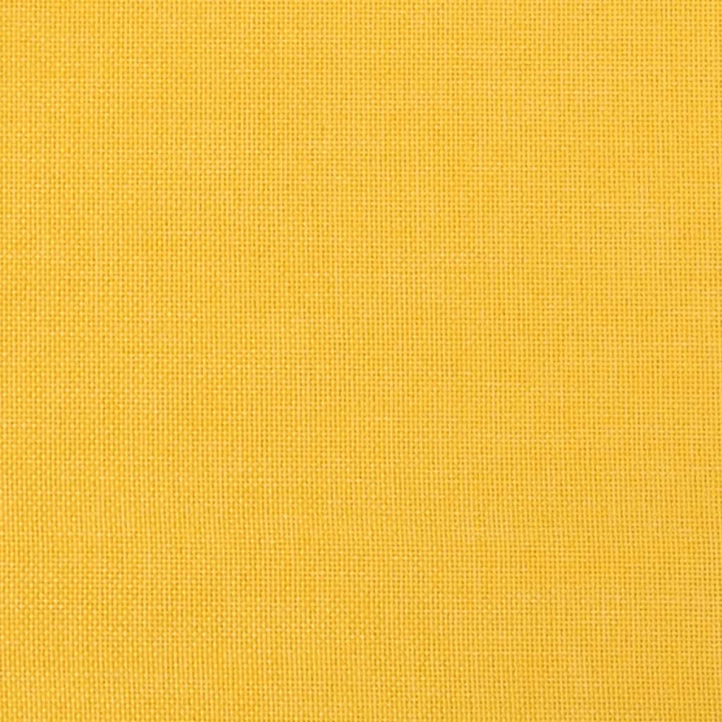 vidaXL Apoio de pés 78x56x32 cm tecido amarelo