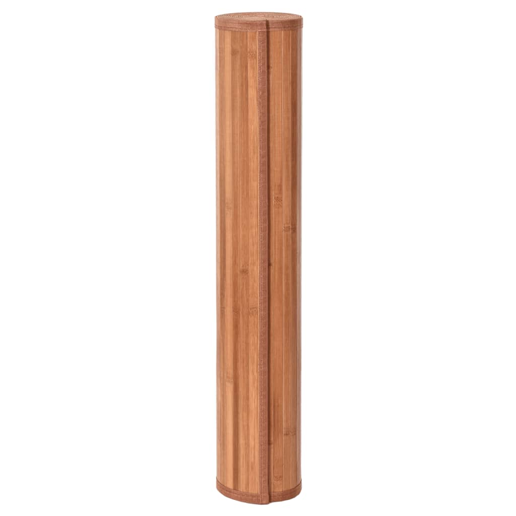 vidaXL Tapete retangular 100x400 cm bambu castanho