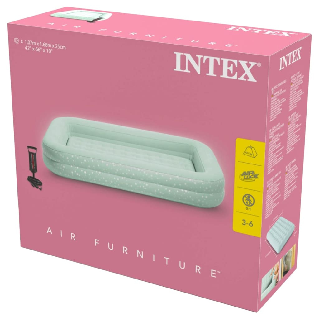 Intex Colchão insuflável Kidz Travel Bed Set 107x168x25 cm 66810NP