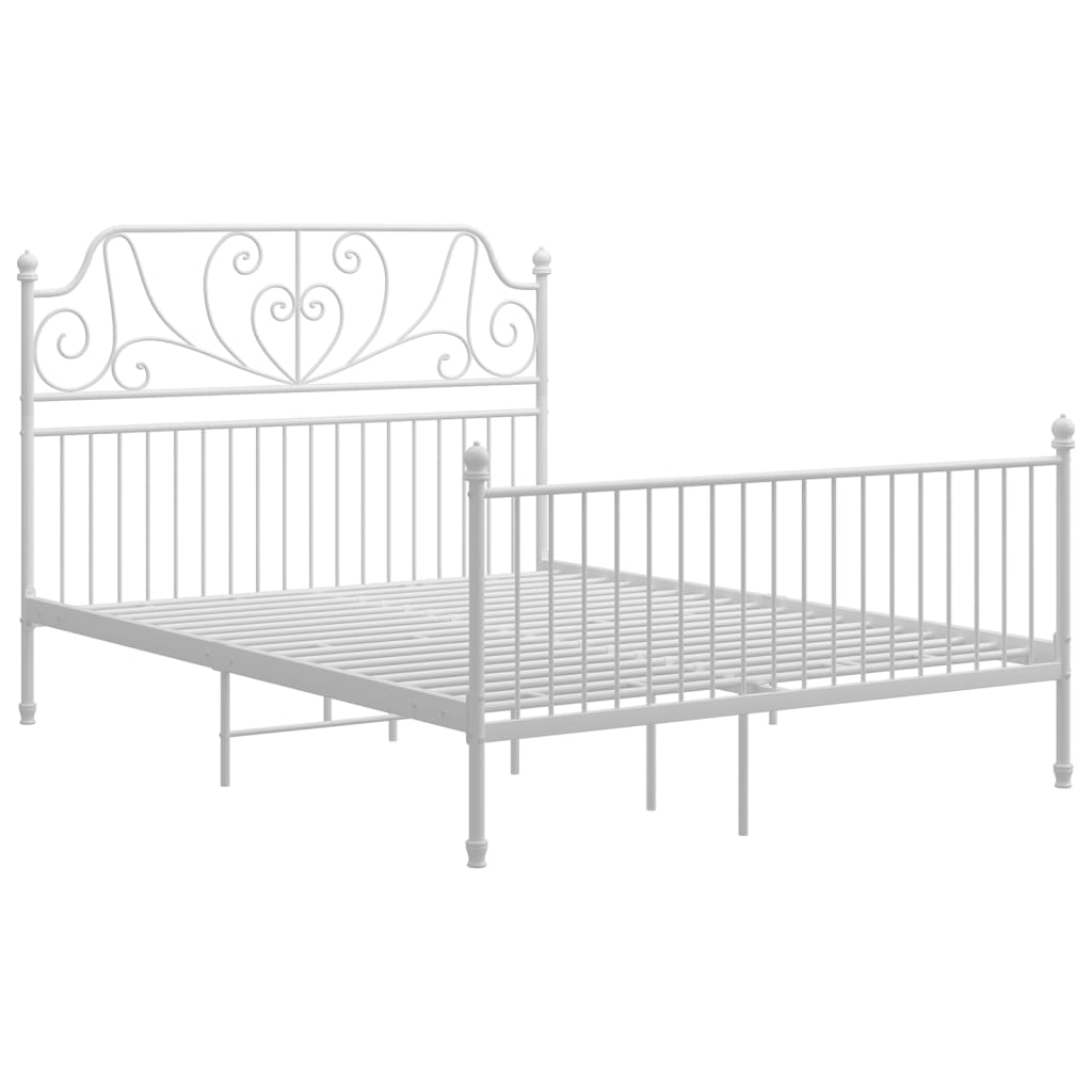 vidaXL Estrutura de cama metal 160x200 cm branco