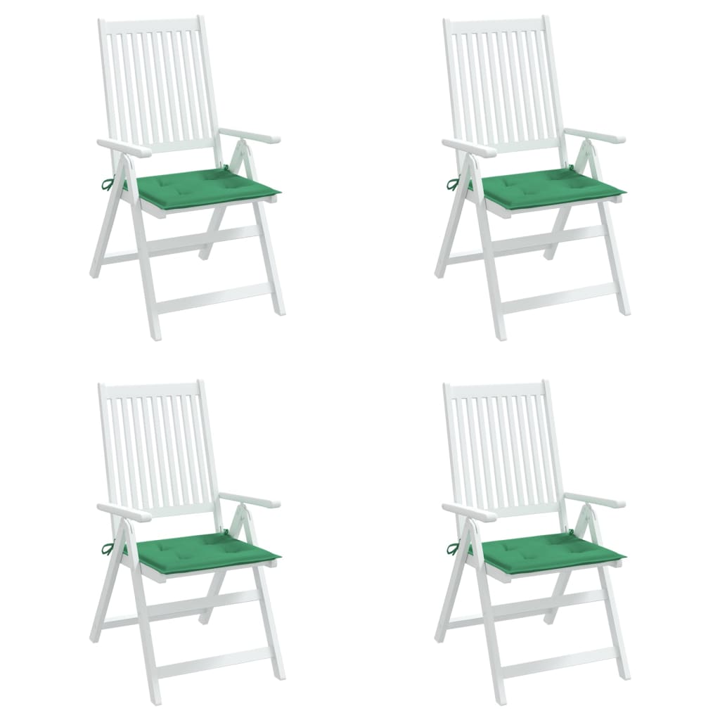 vidaXL Almofadões p/ cadeiras jardim 4pcs 40x40x3 cm oxford verde