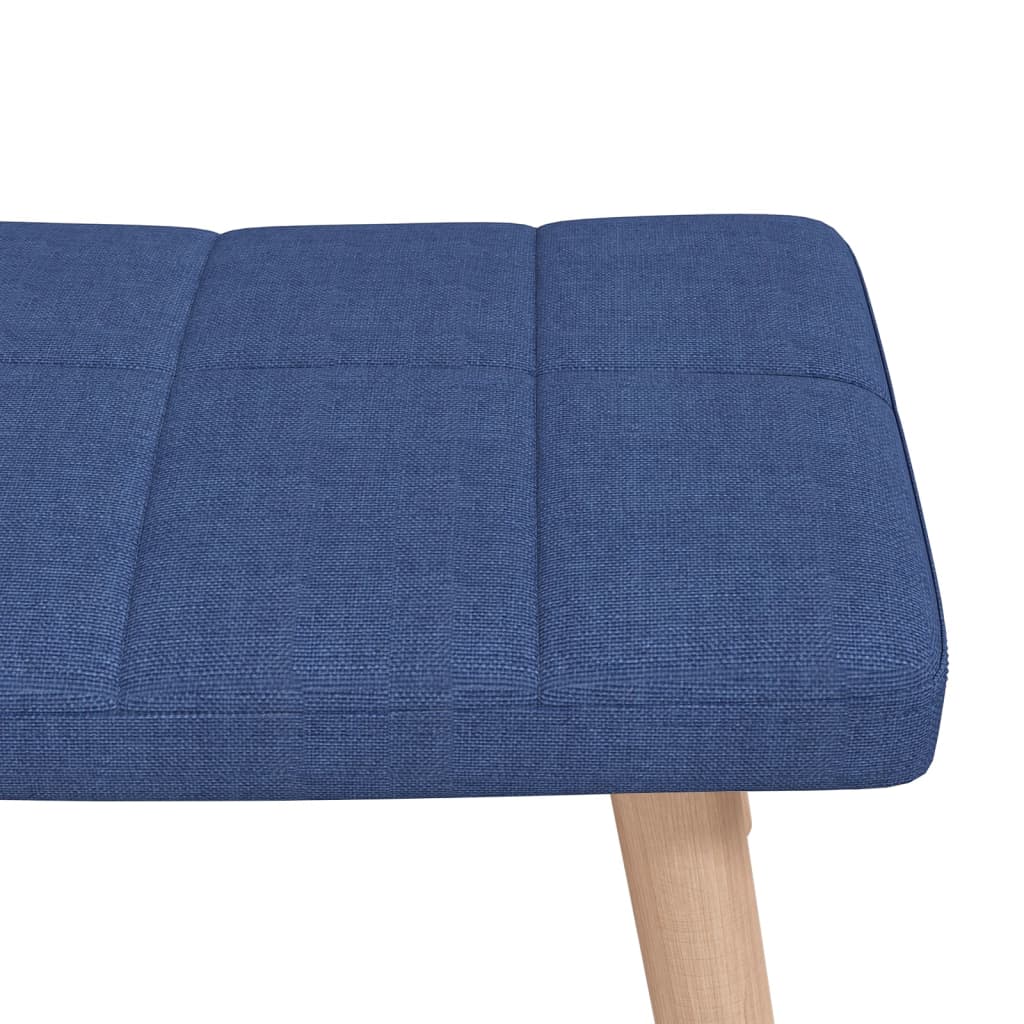vidaXL Cadeira de baloiço com banco tecido azul