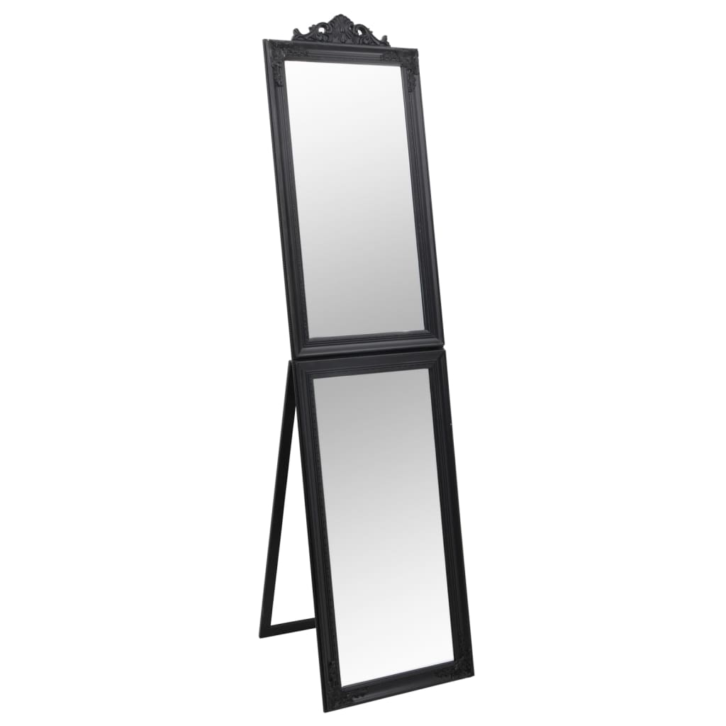 vidaXL Espelho de pé 50x200 cm preto