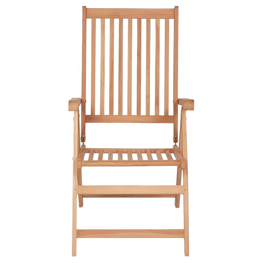vidaXL Cadeiras de jardim reclináveis 6 pcs madeira de teca maciça