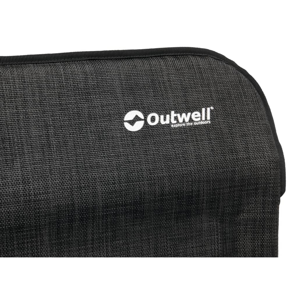 Outwell Cadeira dobrável Melville preto e cinzento
