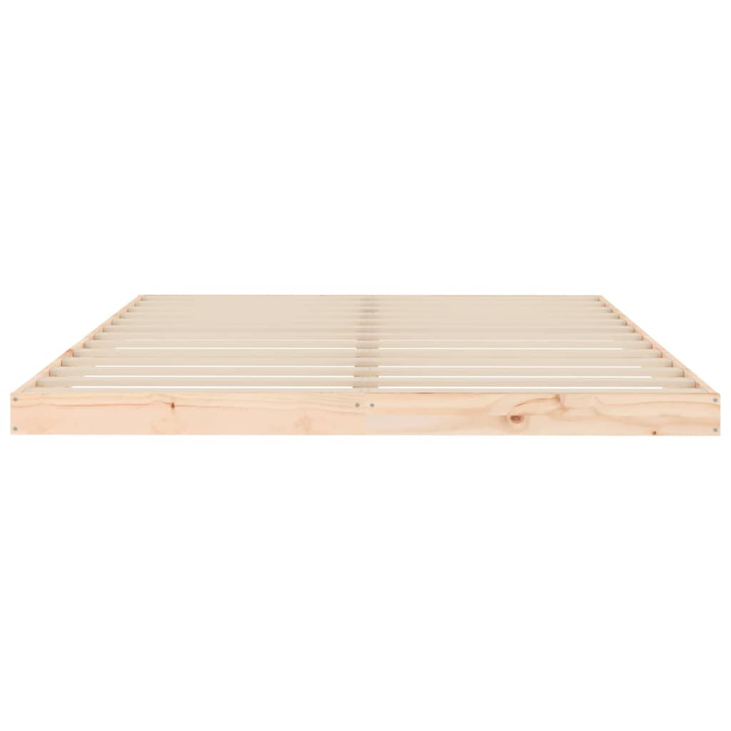 vidaXL Estrutura de cama king size 150x200 cm madeira de pinho maciça