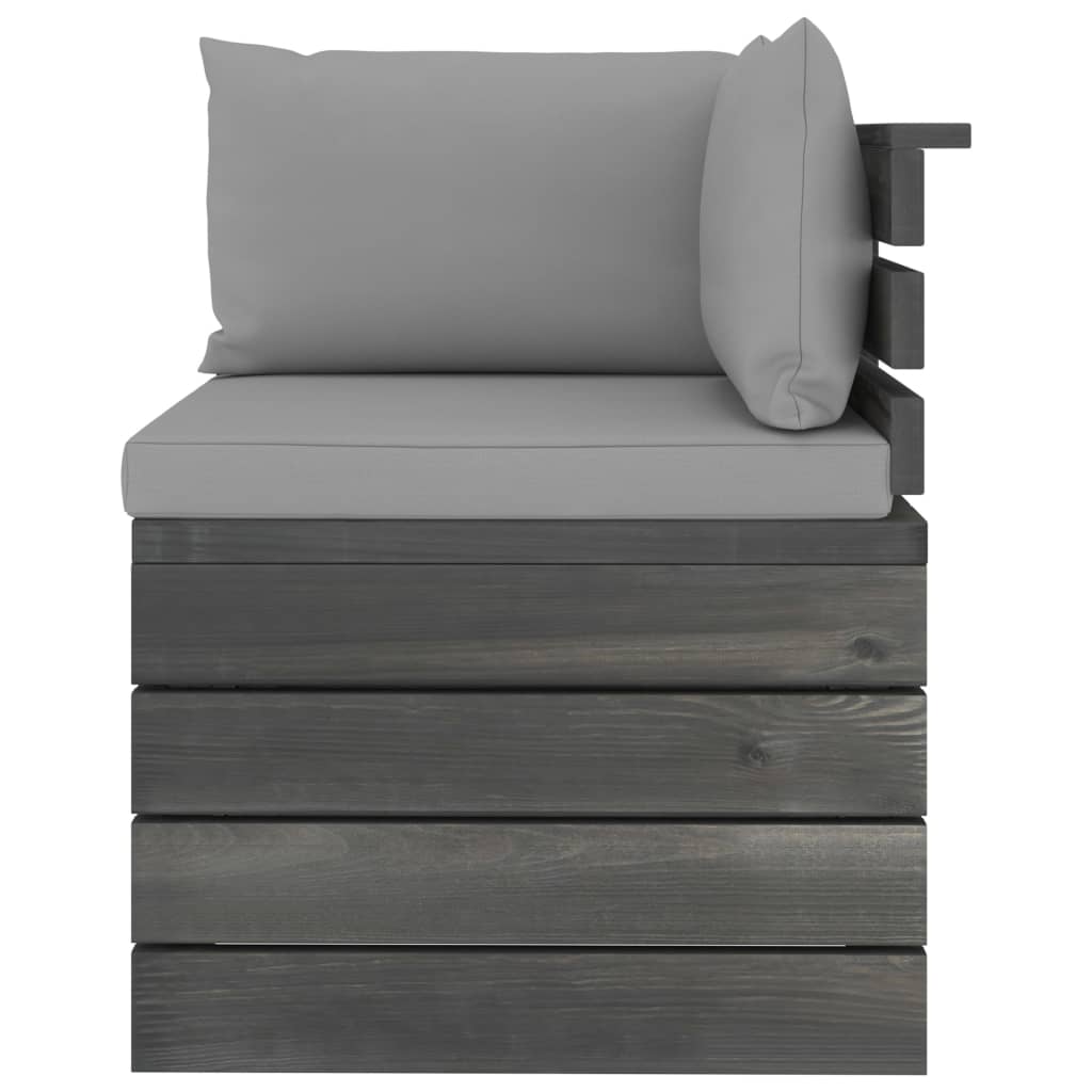 vidaXL 10 pcs conjunto lounge de paletes com almofadões pinho maciço