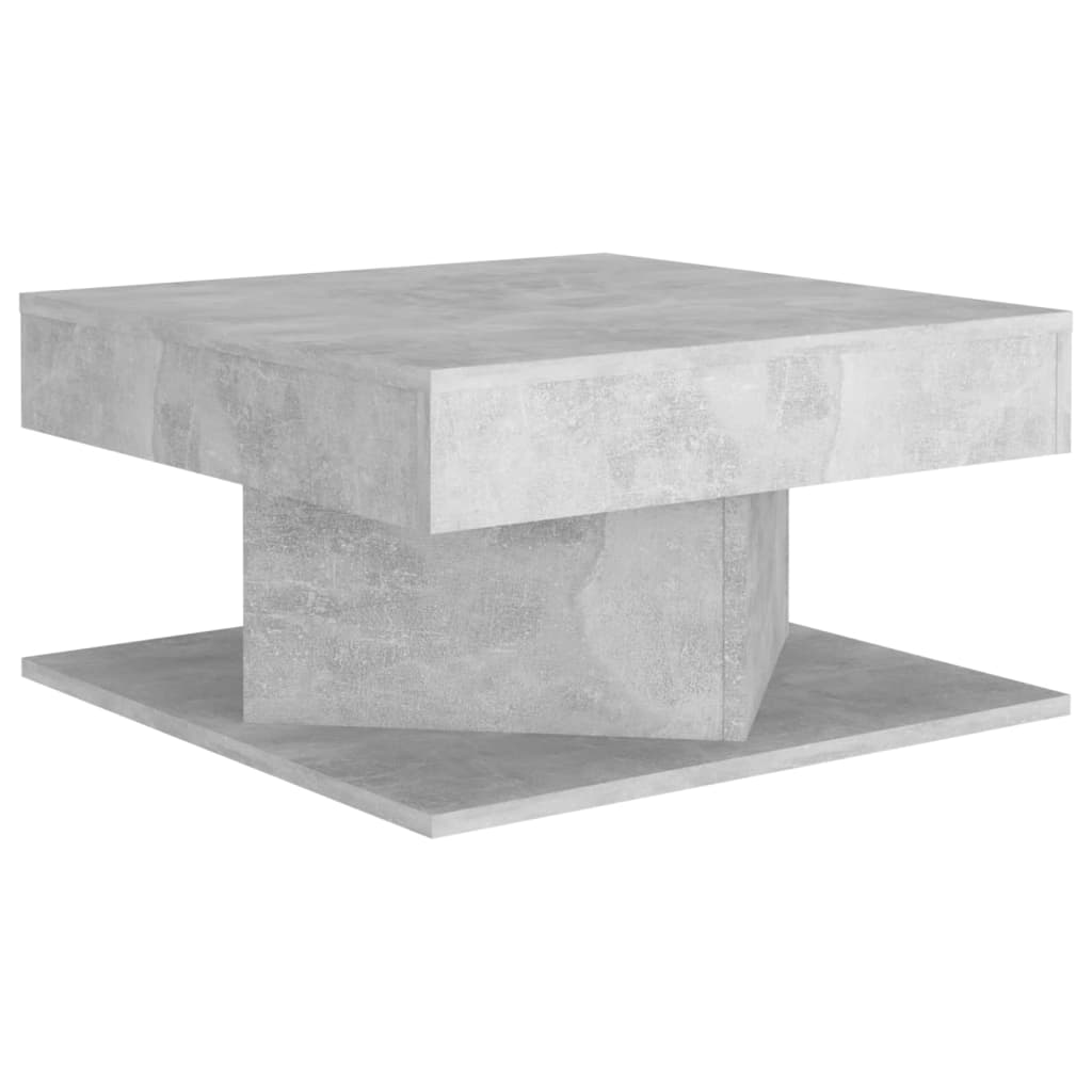 vidaXL Mesa de centro 57x57x30 cm contraplacado cinzento cimento