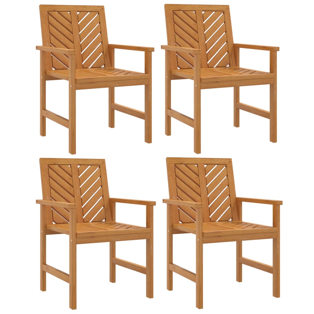 vidaXL Cadeiras de jantar para jardim 4 pcs acácia maciça
