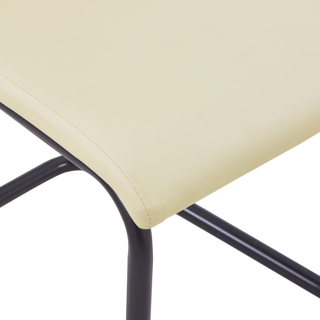 vidaXL Cadeiras de jantar cantilever 4 pcs couro artificial cappuccino