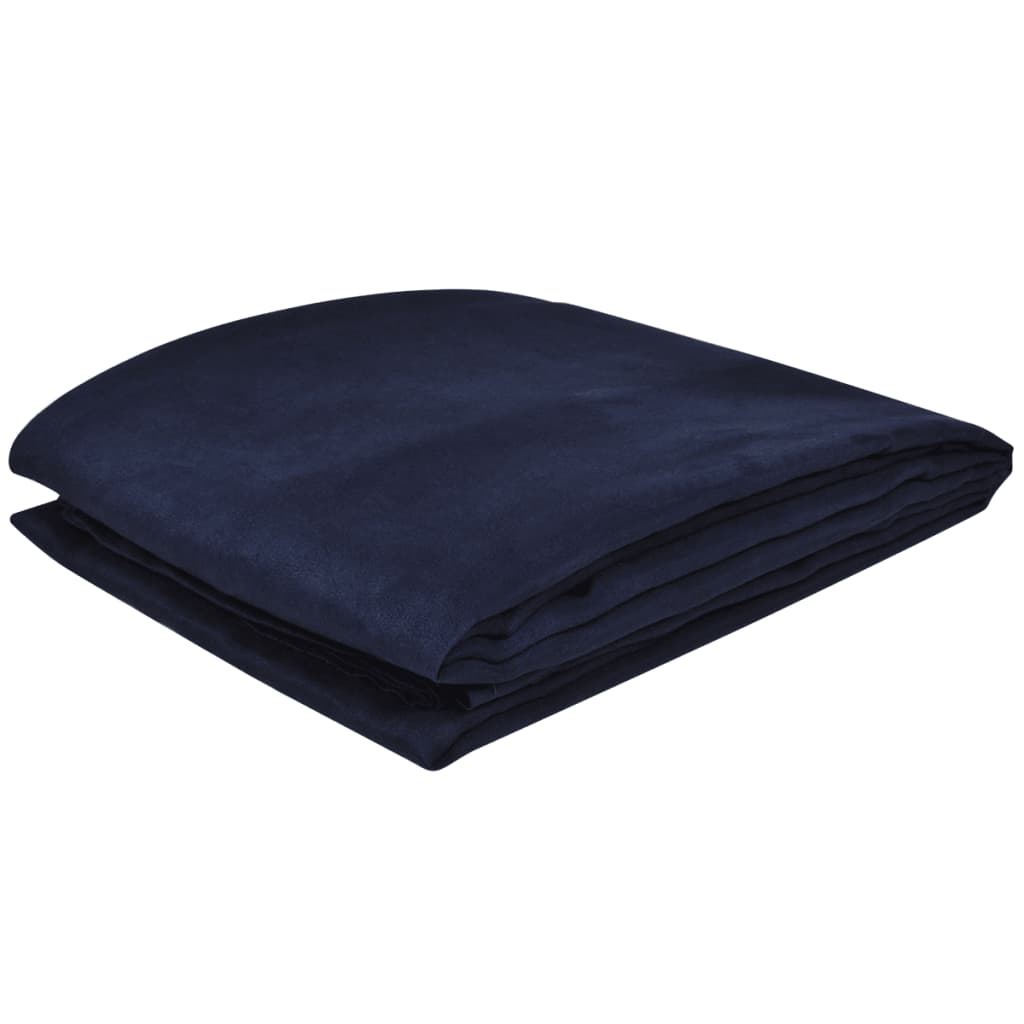 Manta de sofá em microfibra azul marinho 270 x 350 cm