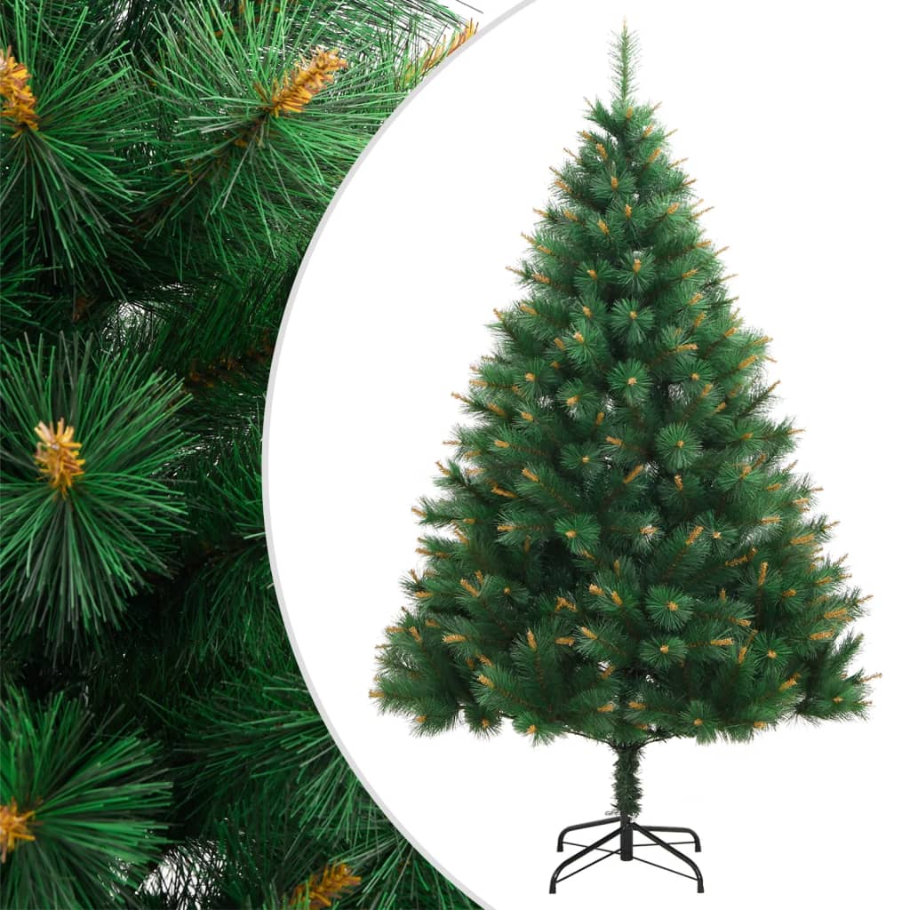 vidaXL Árvore de Natal artificial articulada com suporte 150 cm
