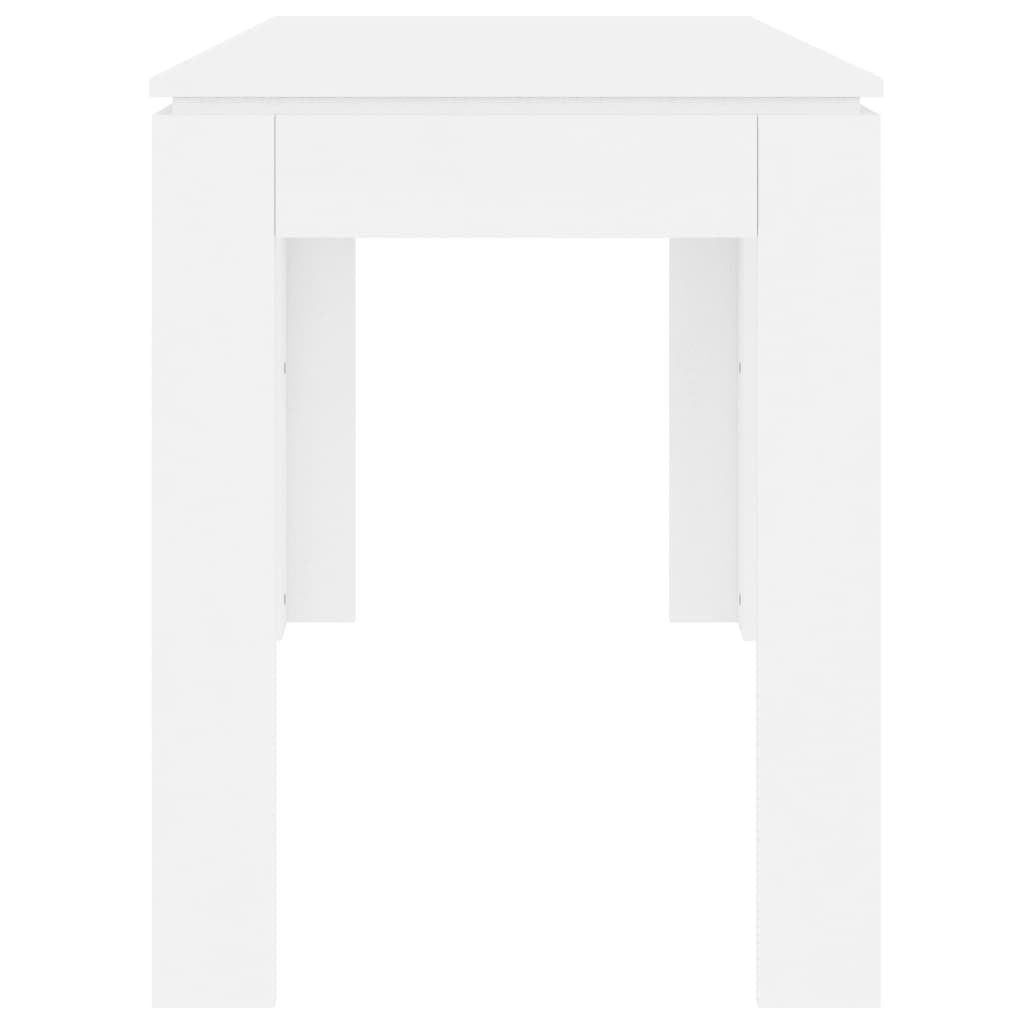 vidaXL Mesa de jantar 120x60x76 cm contraplacado branco